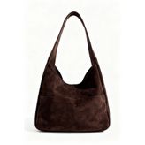 Straada accessories Kadın Omuz Çantası Hobo pinterest Salaş Süet Acı kahve Çanta