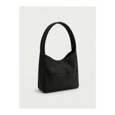 Straada accessories Kadın Omuz Çantası Hobo pinterest Salaş Süet Siyah astarlı Çanta