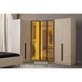 Strada Reflekte Camlı Köşe Gardırop | 7 Kapılı, Reflekte Camlı