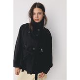 Stradivarius Dik yaka trençkot