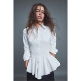 Stradivarius Fırfırlı poplin gömlek