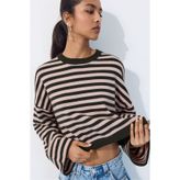 Stradivarius Geniş kollu crop triko kazak