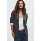Stradivarius Kazayağı desenli regular blazer ceket