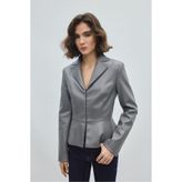 Stradivarius Peplum detaylı suni deri blazer