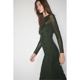 Stradivarius Sırtı Açık Midi Elbise