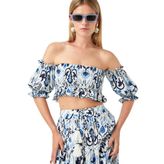 Straplez Crop Bluz