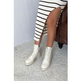 STRASWANS Happy Kadın Hakiki Deri Postal Bot Bej