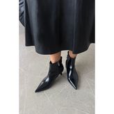 Straswans Rabel Kadın Kırışık Deri Bot Siyah