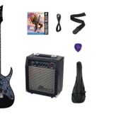 Strauss ESH-22 BK ELEKTRO GİTAR HSS - SİYAH SET (ANFİ-SOFTCASE-ASKI-TEL-KABLO-PENA)