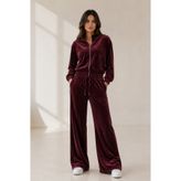 STYLENEST Kadın Kadife Eşofman Takımı Fermuarlı Rahat Kesim