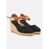 Su Espadril Kate Siyah Kadın Dolgu Topuklu Espadril
