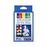 Südor 9 ml 7 Renk Tüp Akrilik Boya Seti