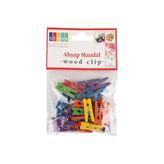 Südor Ahşap Mandal, 3,5 cm, 20'li, Renkli