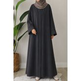 suhneva Ahu Biyeli Abaya Ferace Füme