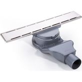 Sukar 30 cm Line 4e Plain Izgaralı Duş Kanalı - Abanoz
