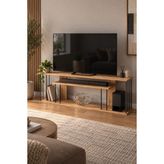 Sulorahome Çam Desenli Kahverengi Tv Ünitesi ve Raf Sistemi