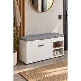 Sulorahome Puflu Ayakkabılık Bench Beyaz 90 cm