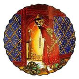 Sultan Çini-ÇİNİ EL EMEĞİ 30 CM Yaldızlı Gravür Çini Tabak