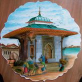 Sultan Çini-ÇİNİ EL EMEĞİ 40 CM Gravür Tabak