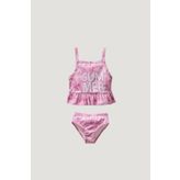 Summer Desenli Pembe Kız Çocuk Bikini