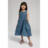 Sun Kız Çocuk Jean Elbise Denim - 4 - Mavi