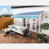 Sunfun Mavi Beyaz 400x250 cm Polyester Tente