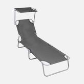 Sunfun Metal Katlanabilir Şezlong Gri