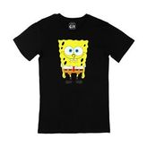Sünger Bob Tasarımlı Siyah Tişört