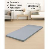 Sünger Yatak 70X180X6 Cm, Yer Yatağı, Balkon Sedir Yer Minderi,şantiye,karavan,deprem Yatağı-Gri - Çok Renkli - 70 x 180 cm