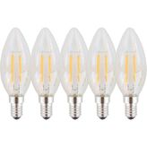 Sunlight Rustik Mum Dekoratif LED Ampul 4W E14 5 Adet - Beyaz