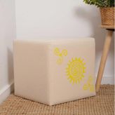 Sunny Puf-Sarı Baskılı 40X40x40 Cm