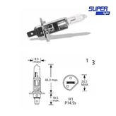 Super Light H1 Halojen Far Ampülü 12 Volt 60-55 Watt