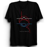 Super Mario, Line Tişört - Siyah - XS