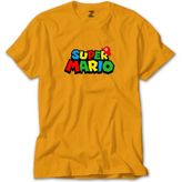 Super Mario Logo Sarı Tişört Liyada - 3XL