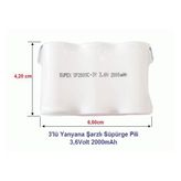 Supex 3.6 Volt 2000 mAh 3'lü Yanyana Şarjlı Süpürge Pili