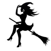 Süpürgeli Cadı Oto Araba Sticker Yapıştırma