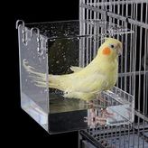 Suremita Asma kuş banyo küpü kuş küveti banyo duş kutusu kase kafesi aksesuarı küçük kuş kanarya muhabbet kuşu papağanlar tepeli Myna papağanı papağanı papağanı