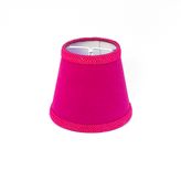 Sutaşı İşlemeli Mini Boy Maşalı Avize Abajur Başlığı Mum ampul üstüne takılır 14cm (Fuşya)