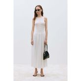Suud Collection Kadın Ekru Dantelli Maxi Elbise