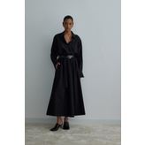 Suud Collection Siyah Day Poplin Kloş Etek