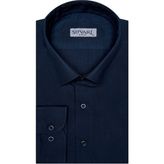 Süvari Classics Slim Fit Dar Kalıp Cepsiz Gömlek - Lacivert