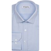 Süvari Classics Slim Fit Dar Kalıp Özel Armürlü Cepsiz Gömlek - Açık Mavi