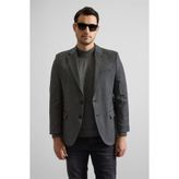 SÜVARİ Siyah Regular Mono Yaka Torba Cep 4 Drop Klasik Ceket