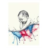 Suya Dokunan Bebek Desenli Mdf Tablo