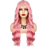 Svoria Store Pembe Dalgalı Tül Peruk - Standart