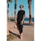 Sw36.121 Moodbasic Swımwear Leoparlı Tesettür Mayo