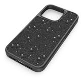 Swarovski iPhone 15 Pro ile Uyumlu Telefon Kılıfı, Siyah