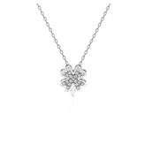Swarovski Taşlı Yonca 925 Ayar Gümüş Kolye