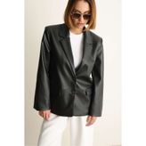 Swass Carrie Deri Blazer Ceket Siyah