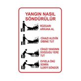 Sym STW004 Yangın Nasıl Söndürülür Uyarı Levhası